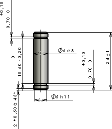 Définition de l'axe d'articulation du cric bouteille