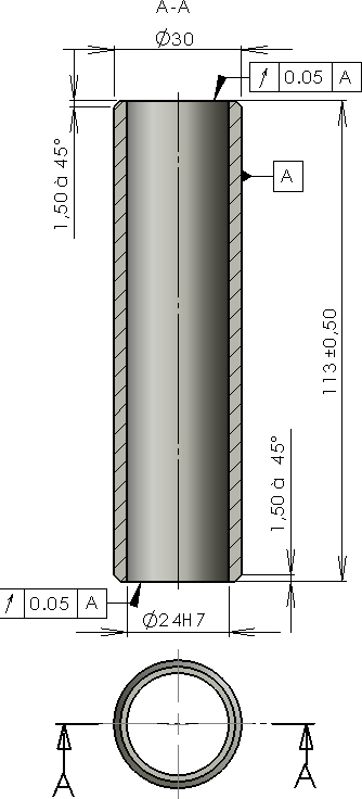 Définition du cylindre principal du cric bouteille